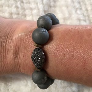 Gray beaded bracelet